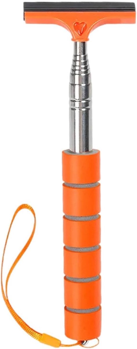 Spiegelreiniger - Wisser - Voertuigen Schoonmaken - Telescopisch Ontwerp - Tot 100 cm - Oranje