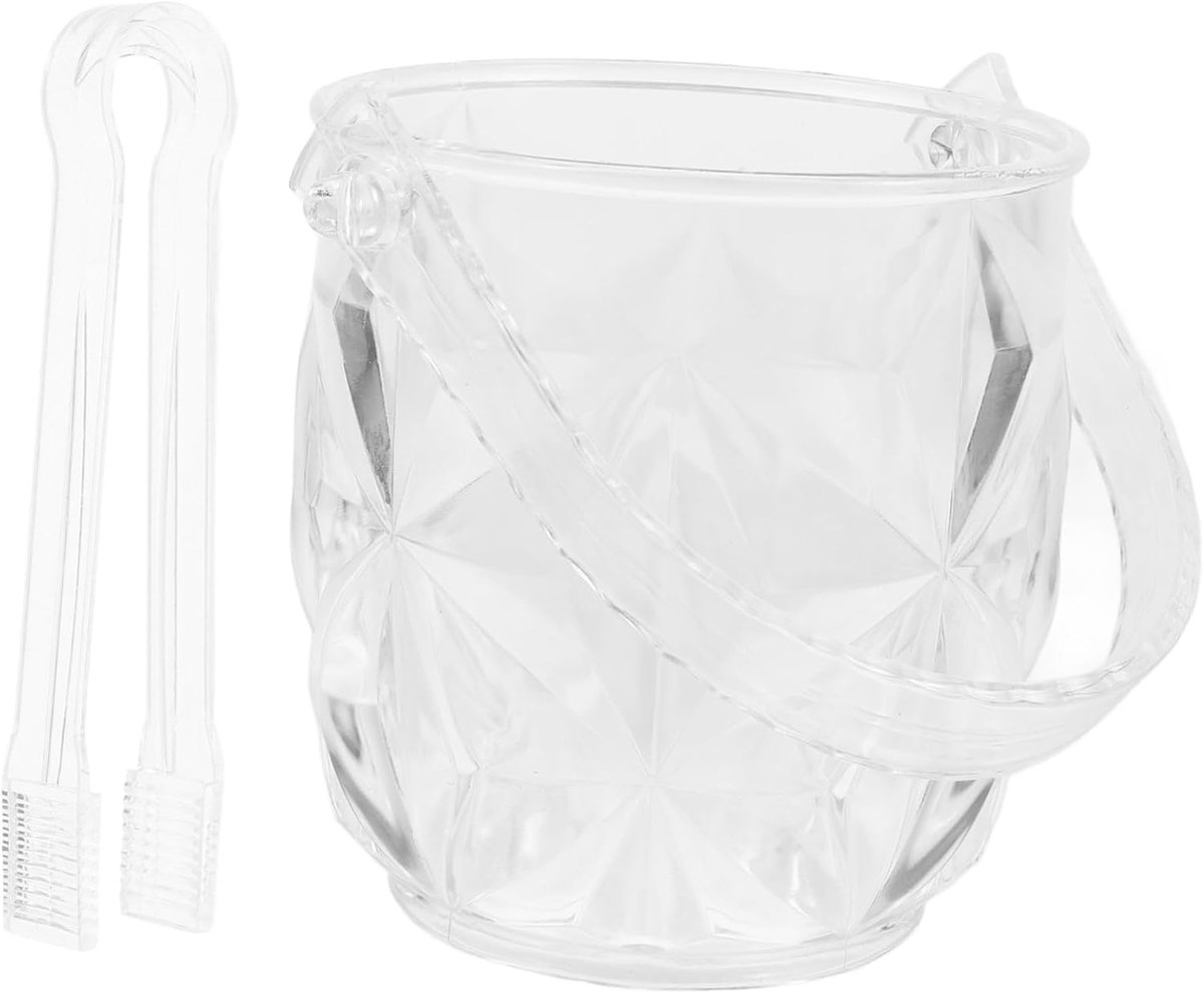 Ijsblokjes Emmer - Ijscontainer Drankkoeler - Drankjes Koelen - Met Handvat - 13.7 cm - Transparant