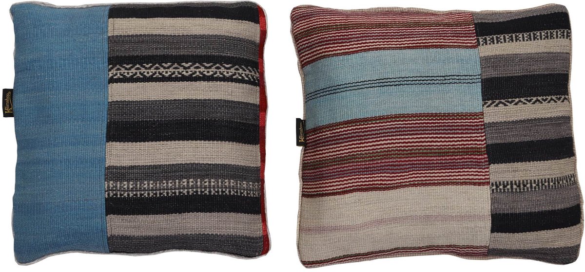Multikleur Gestreepte Kilim Kussen
