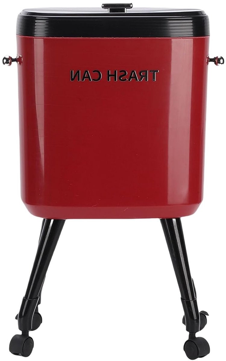 Smalle Keukenprullenbak 15 Liter met Poten en Schuifdeksel, Ideaal voor Krappe Ruimtes en Gemakkelijk Verplaatsbaar
