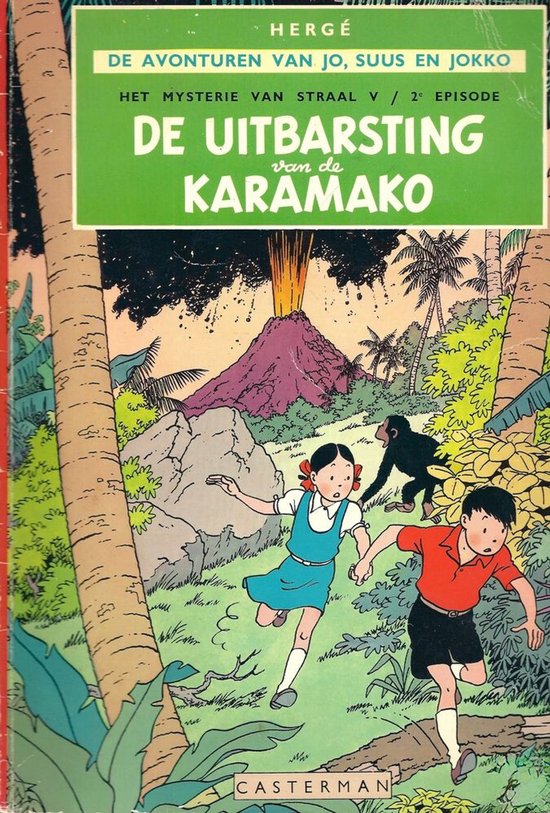 Omslag van Kuifje Collectie Het mystereie van straal V De uitbarsting van de Karamako De Guitenstreken van Quick & Flupke door Hergé
