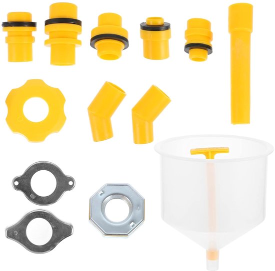 Koelvloeistof trechterset - Vultrechter set - Auto onderhoud - Morsvrij vullen - 21 cm - Assorti