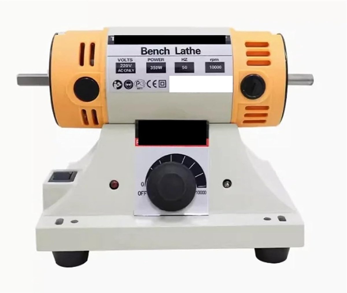 Mini Polijstmachine - Tafel Slijpmachine - Sieraden Polijsten - Zuivere Koperen Motor - 165*15CM - Wit
