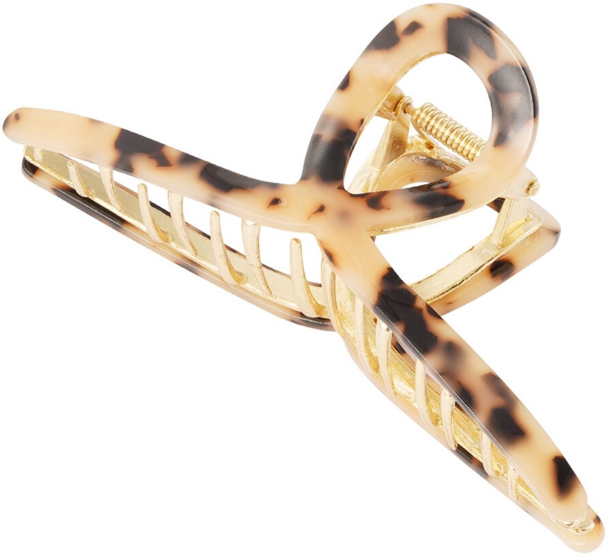 Haarclip krul marble - Bruin