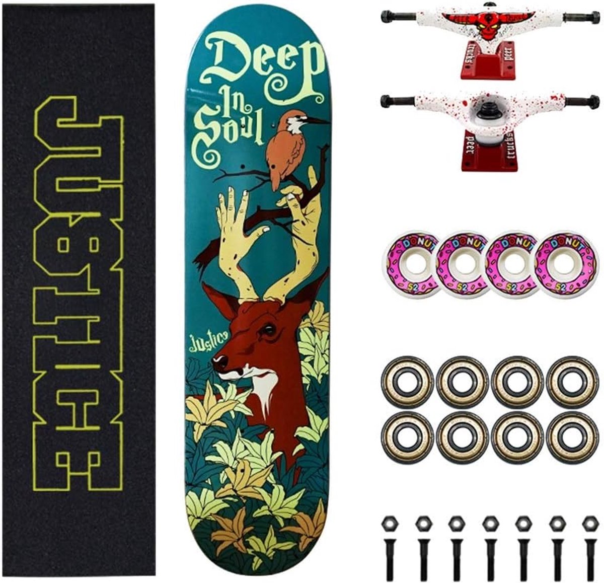 Longboard Skateboard Four Wheel Board Stadsvervoer Dubbele Rocker Design 80 x 20 cm Niet gespecificeerd
