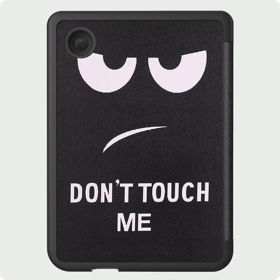 Hoes Geschikt voor Kobo Clara Colour Hoesje Bookcase Cover Hoes Trifold Met Screenprotector - Hoesje Geschikt voor Kobo Clara Colour Hoes Cover Case - Don't Touch Me — afbeelding 5