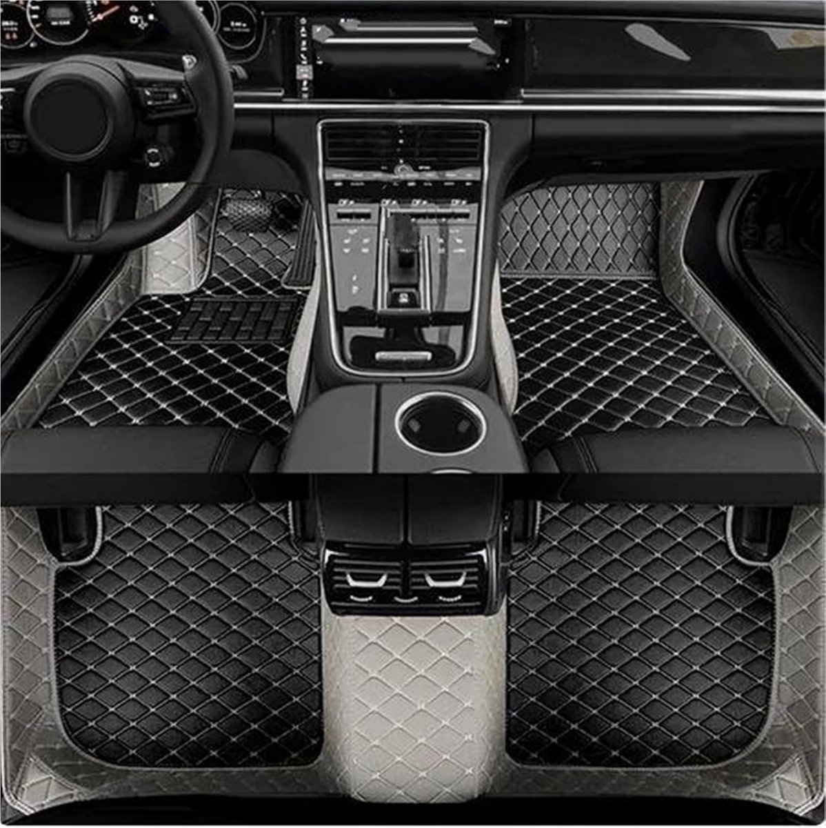 Auto Vloermatten - Interieur Bescherming - Bescherming tegen Weer - All-Weather Flexibel - 1 Set - Zwart