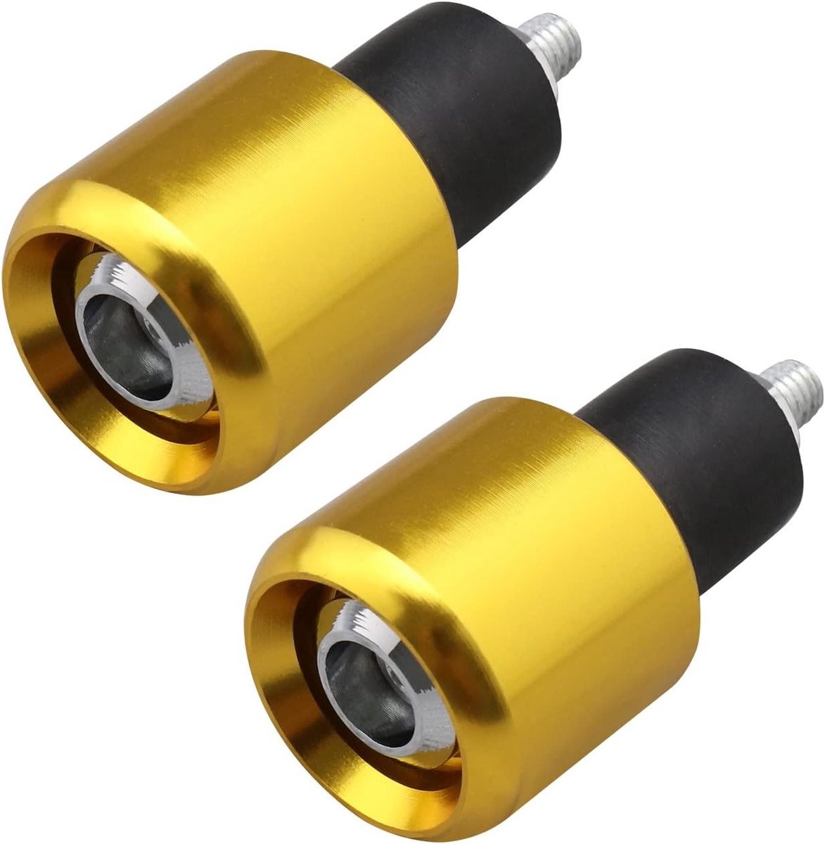 Motorfiets Handvat Eindpluggen van Aluminium Legering - 2 Stuks 22mm - Gouden Kleur, Stabiele Bevestiging, Universele Geschiktheid