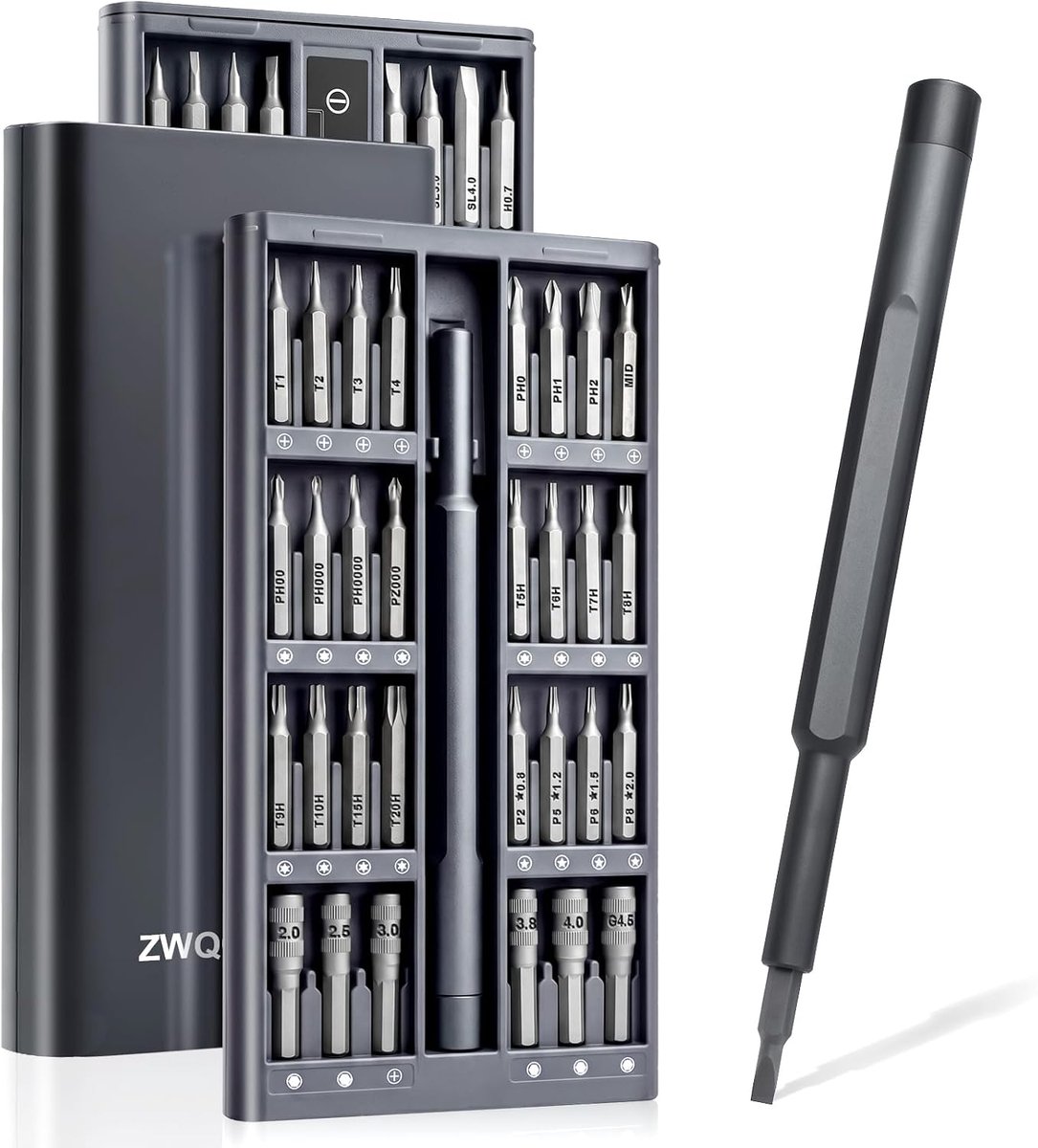 Precisieschroevendraaier Set - Mini Gereedschap - Elektronica Reparatie - 63-in-1 Multifunctioneel - 300 Gram - Zwart