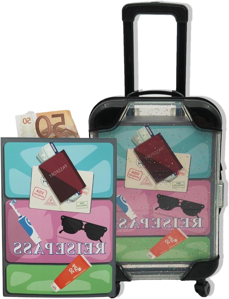 Compacte reisetui voor geldcadeau, ideaal voor verjaardagen, reizen en speciale gelegenheden (15,5 x 7,5 x 4,5 cm)