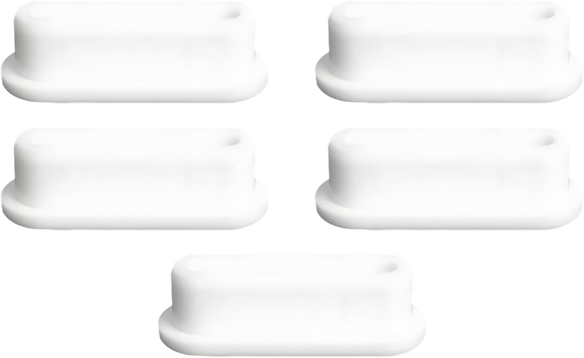 Afvoerstopper Badkuip - Overloopafdekking - Water Overloop Voorkomen - Lekvrije Afdichting - 5 Stuks 8 cm - Wit