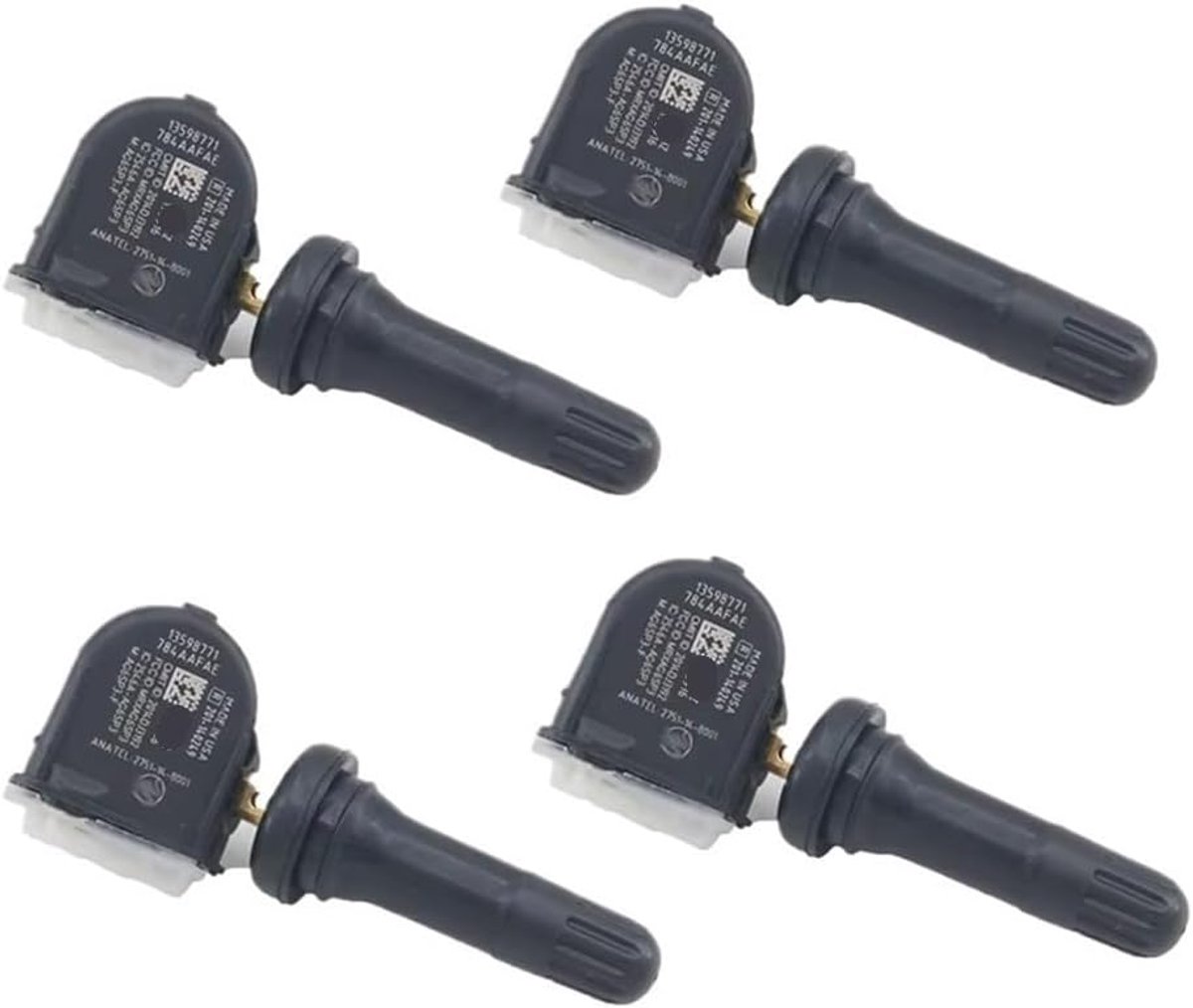 Bandendruksensor - TPMS Sensor - Veilig Rijden - Directe Vervanging - 4 Stuks - Zwart