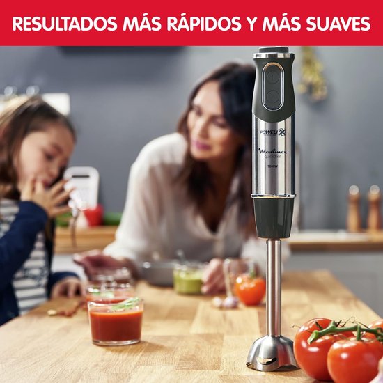 Staafmixer Keukenmixer - Keukenapparaat - Gerechten Bereiden - Powelix Technologie - 1000 Watt - Staal Zwart — afbeelding 4