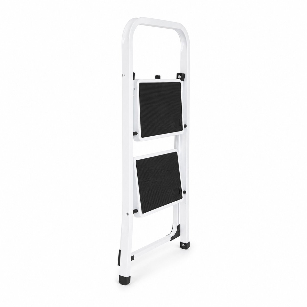 Eurocatch Huishoudtrap 2 Treden - Opvouwbare Keukentrap met Leuning - Antislip Opstapje - Stalen Trapladder - Max. Belastbaar 150 kg - Compact en Veilig – foto 6