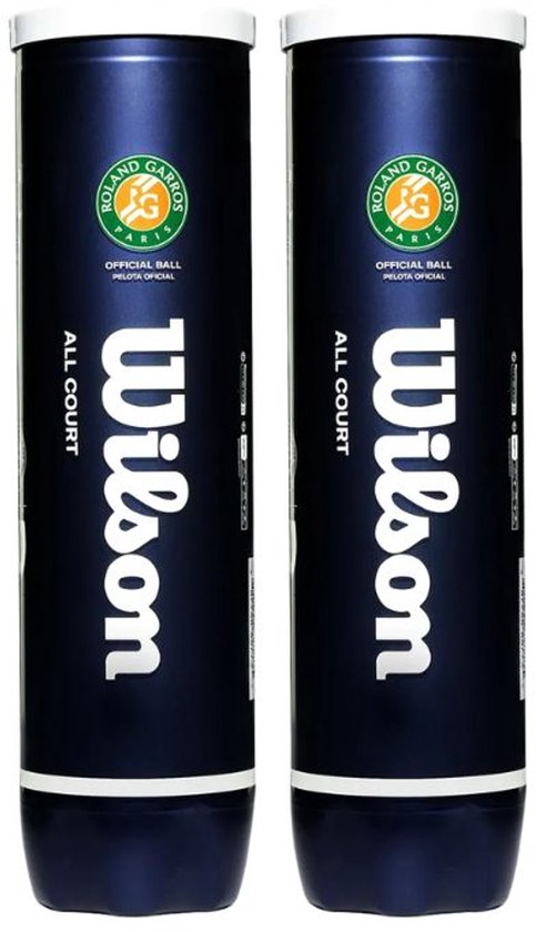 Wilson Roland Garros All Court Tennisballen - 4 can - 2 Blikken
