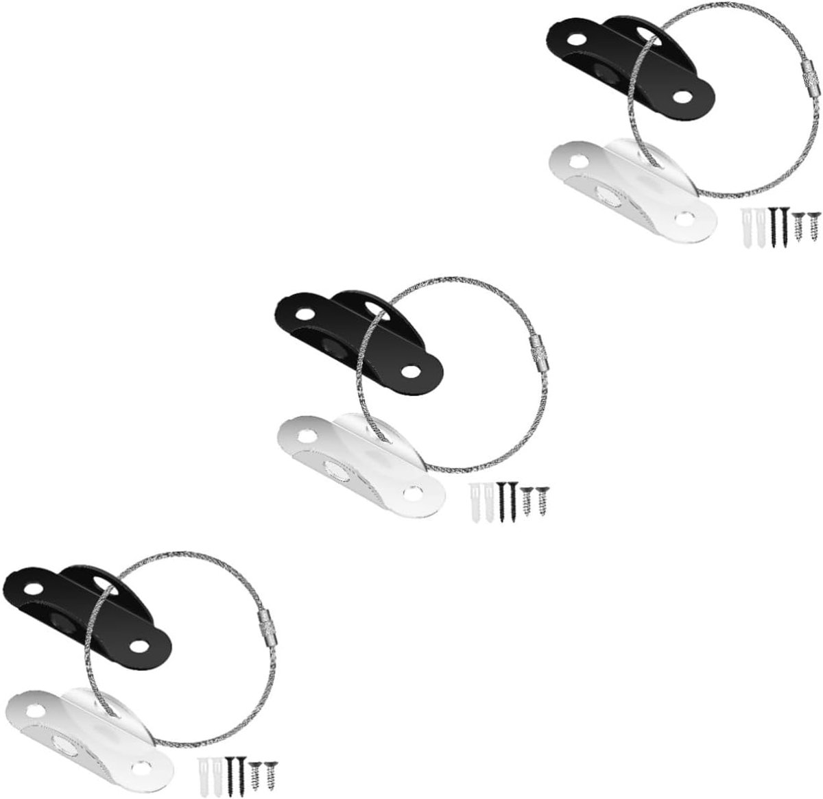 Meubelbeveiliging Set - Anti-tip riemen - Babykamer veilig - Verbrede stabiele basis - 6 stuks - Zilverkleurig