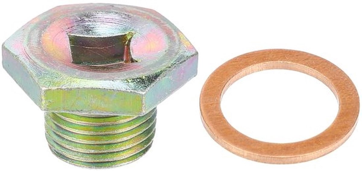 Motorolie-Aftapplug Stalen M16x1.5 - Bronzen/Koperen Kleur - Goede Afdichting - Eenvoudige Installatie - Directe Vervanging - Geschikt voor Peugenot/Citroen/Mini