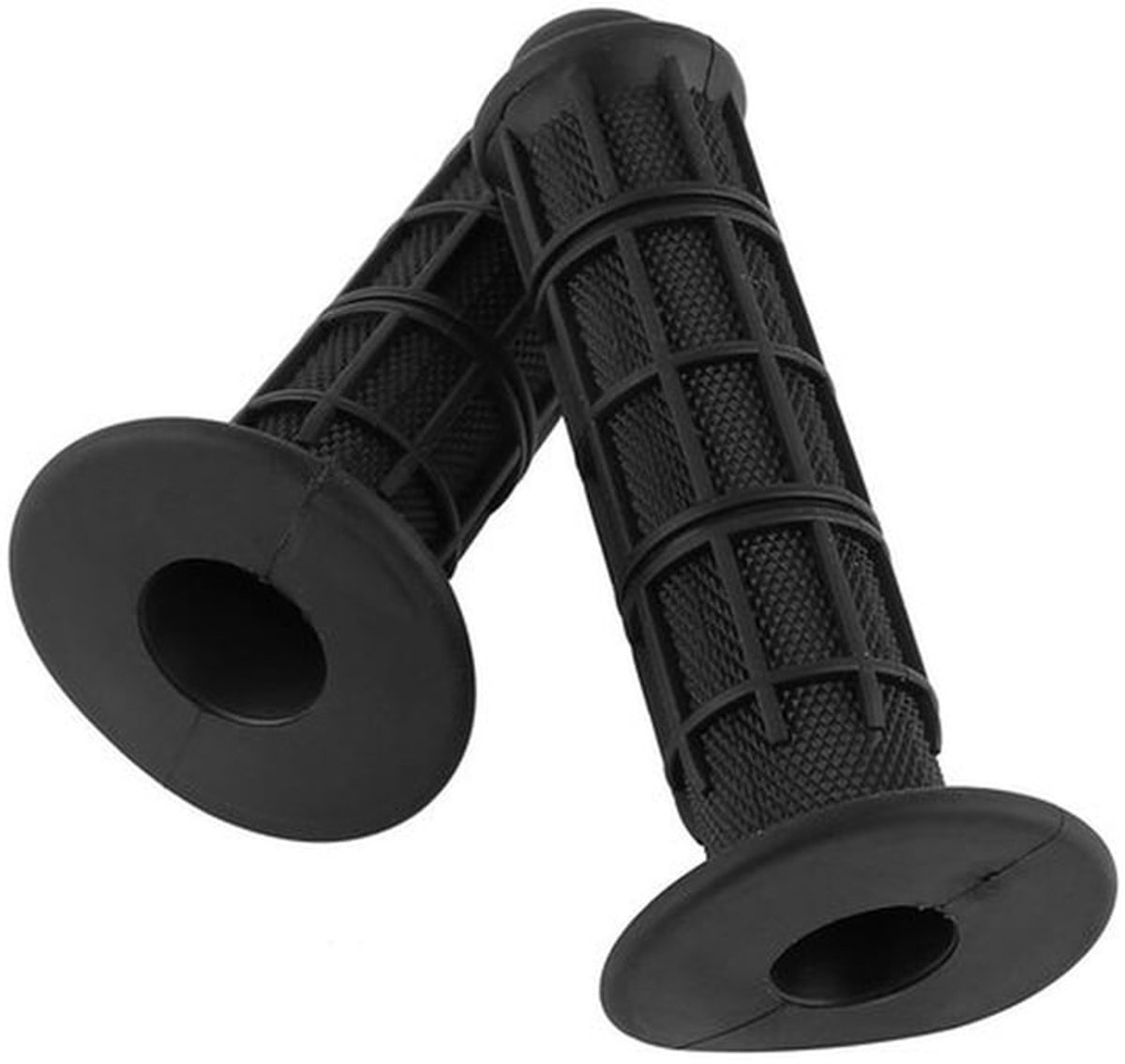 Motorfiets stuurgrepen - antislip rubber - universeel - zwart - fietshandgrepen - geschikt voor motor en scooter - 22/25 mm