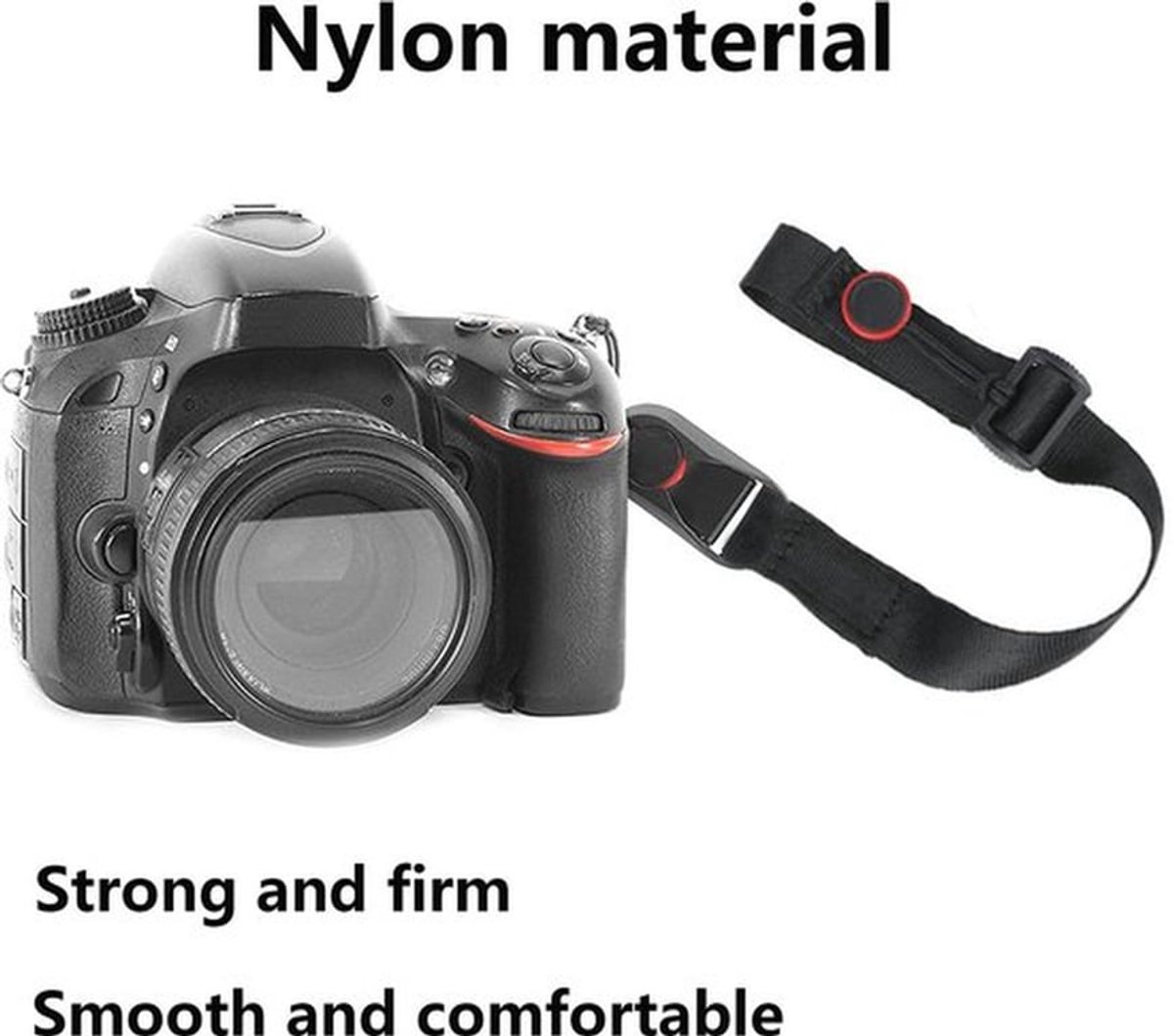 Camera Strap Verstelbaar - Polsband - Lanyard - Nylon - Geschikt voor SLR/Spiegelloze Camera's - Draagvermogen Sterk - 45 cm - Camerariem