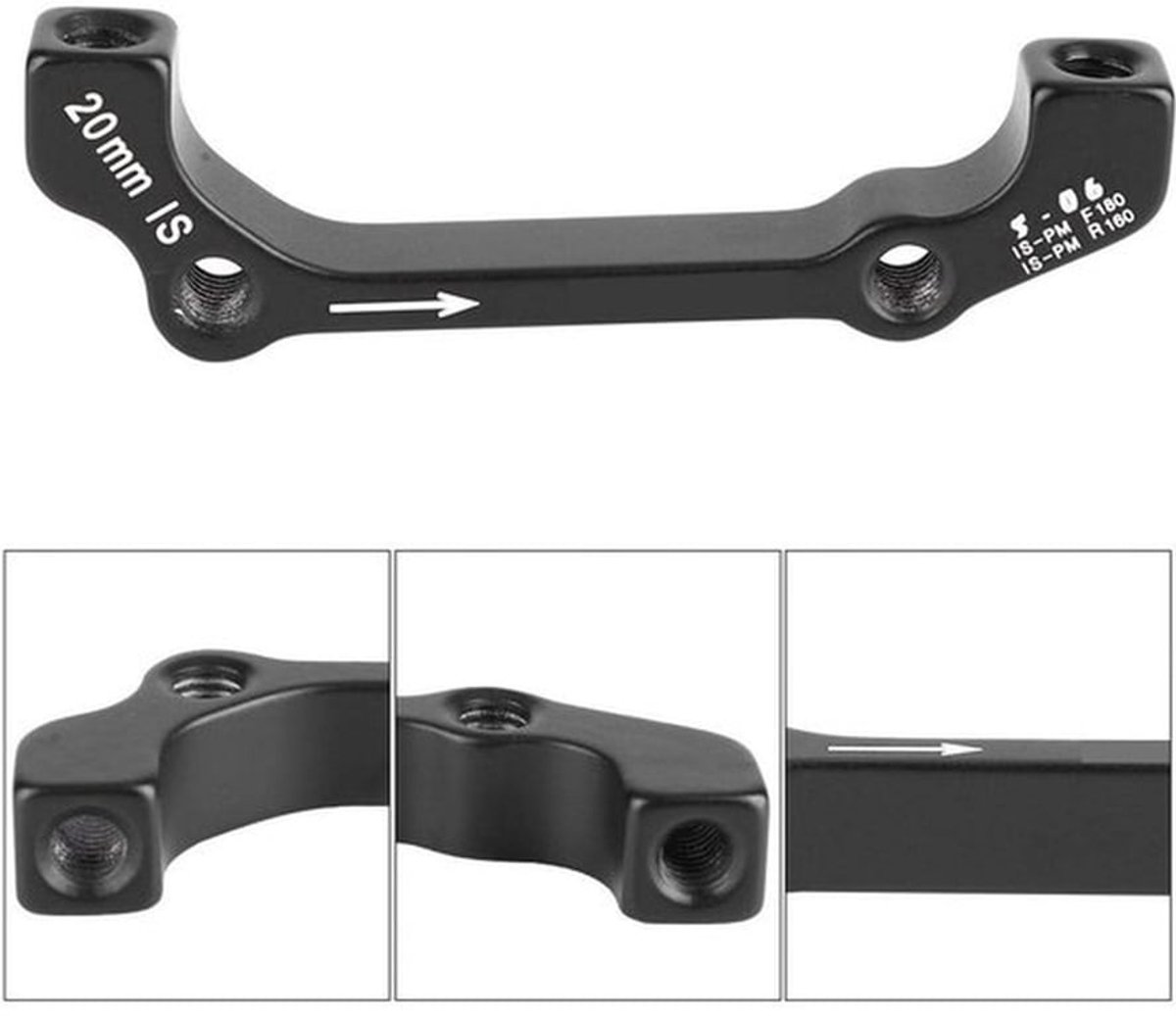 Schijfremhouder - Fietsschijfrem-adapter - Aluminiumlegering - Fietsaccessoires - Eenvoudig te installeren - Duurzaam
