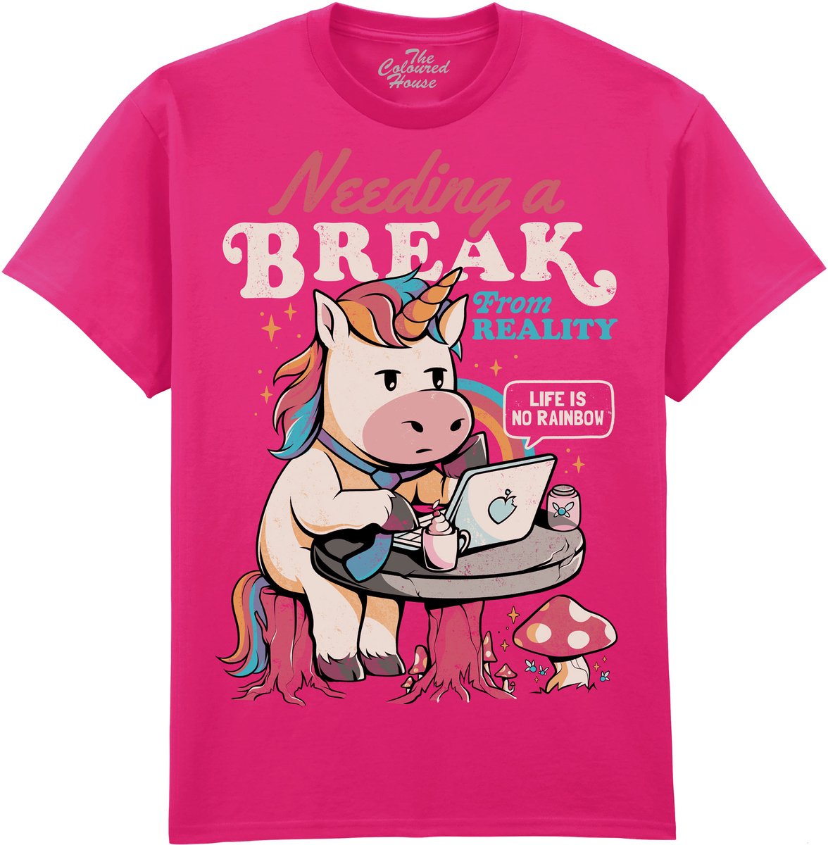Eenhoorn Needing A Break From Reality The Coloured House T-shirt M