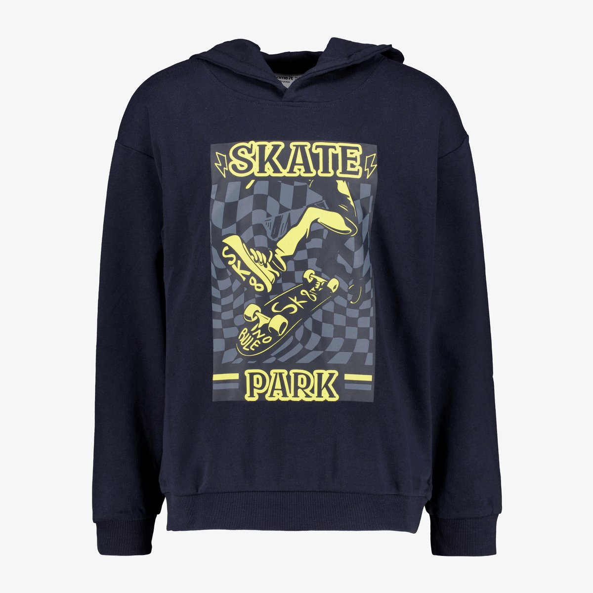 Name It jongens hoodie met opdruk blauw - Maat 116