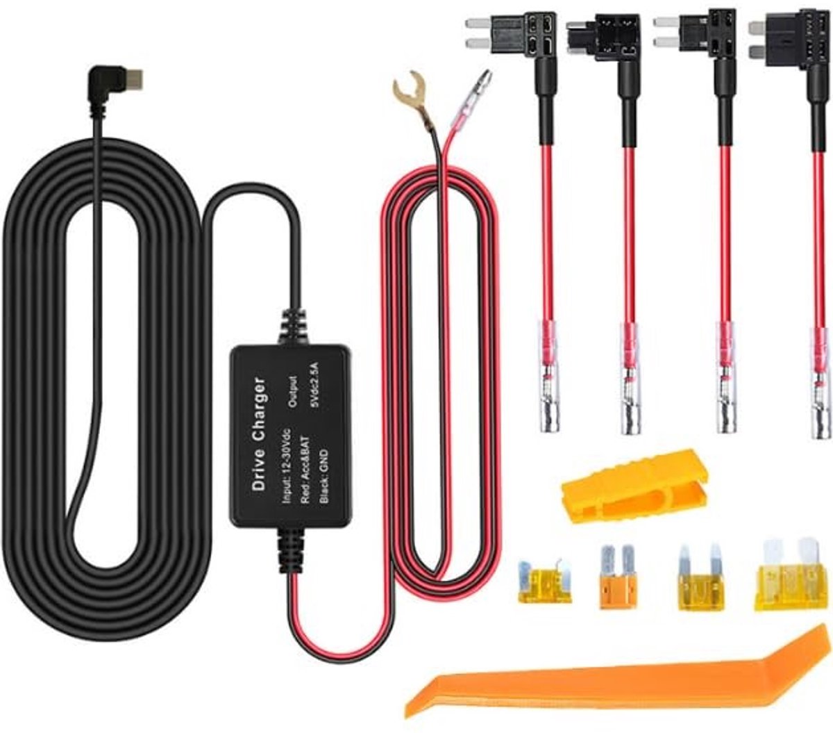 Solidchoice - Hardwire Kit voor Dashcam met 12V-30V naar 5V Kabel
