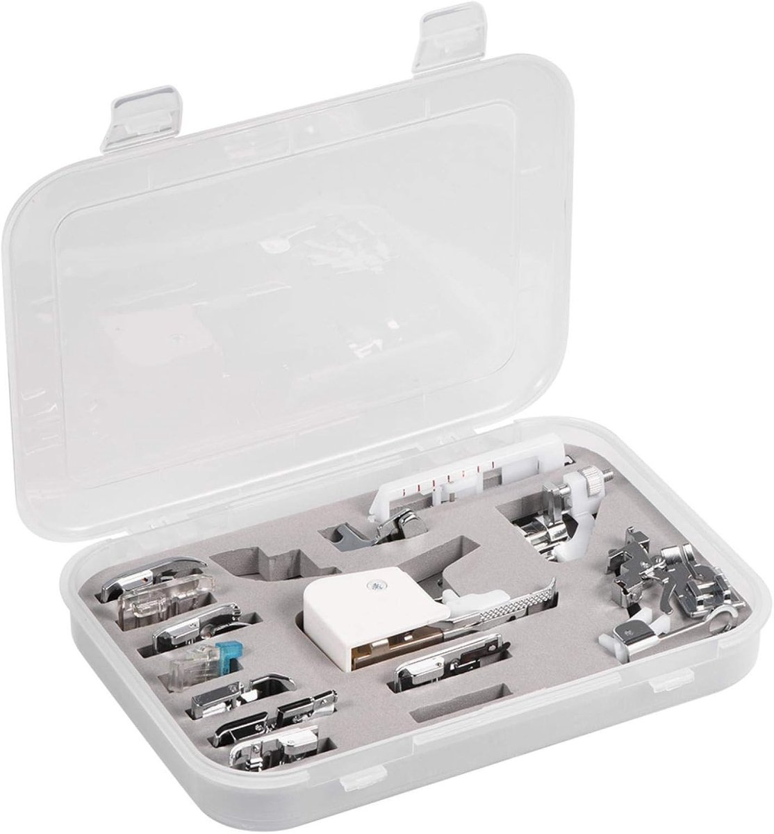 Complete Set van 15 Naaivoeten voor Multifunctionele Naaimachines - Accessoires voor Precisie en Creativiteit