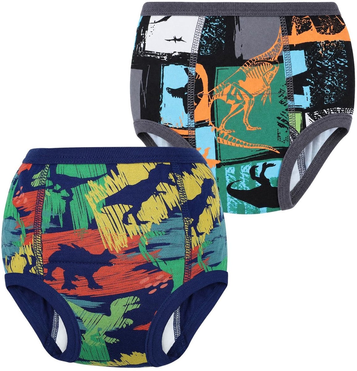 Solidchoice - Katoenen Leerbroekjes voor Jongens met Dinosaurus Print, 2 Stuks