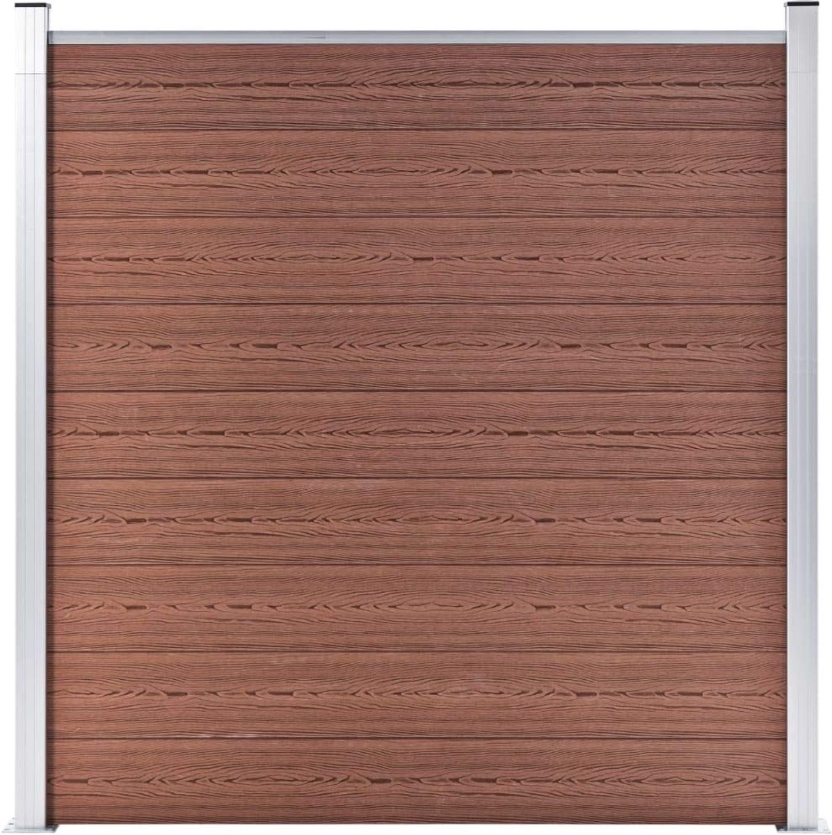 Solidchoice - WPC Hekset 792x186 cm met 45 Platen en 6 Palen