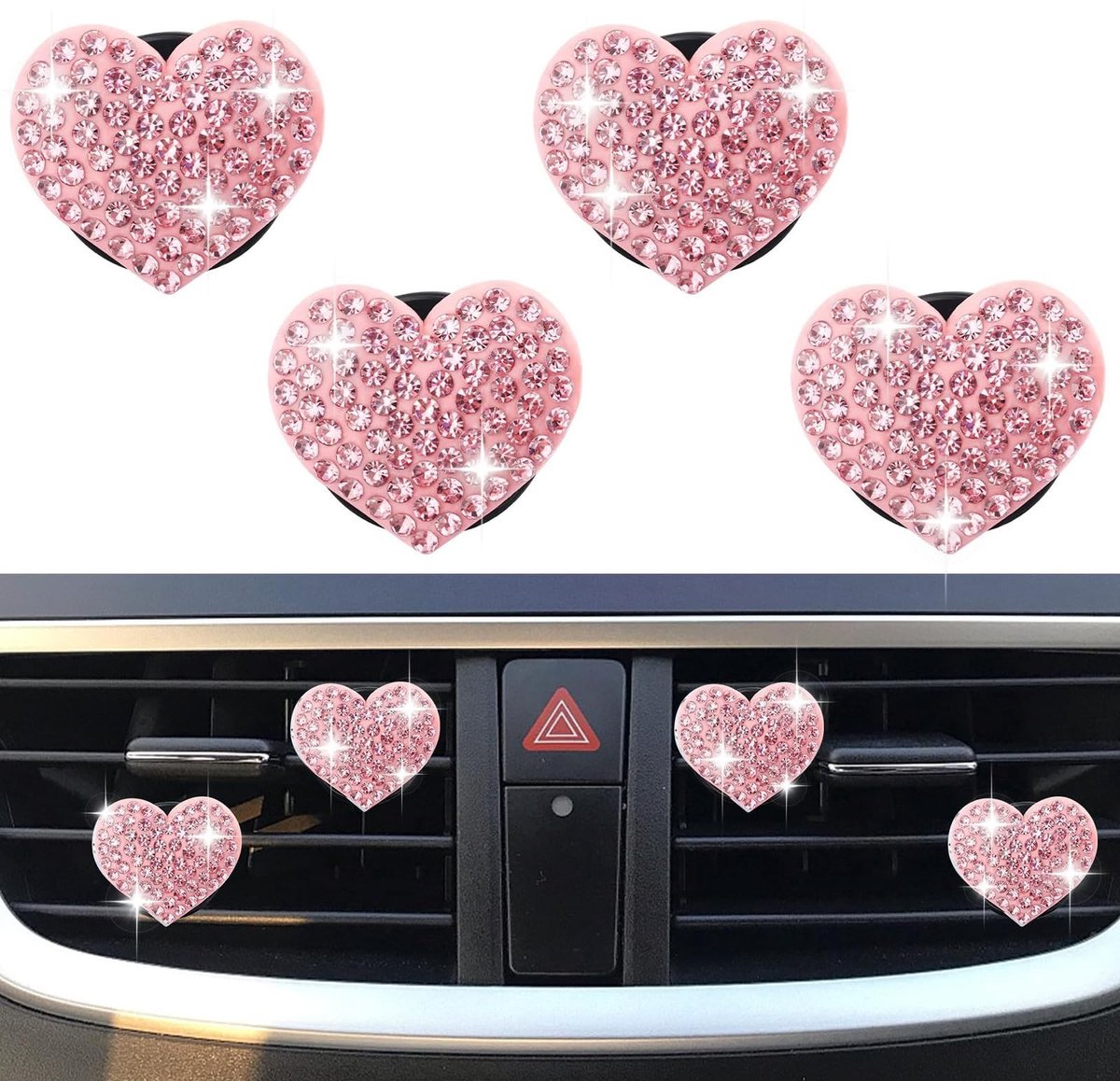 Solidchoice - Set van 4 Auto Luchtverfrissers met Diamanten