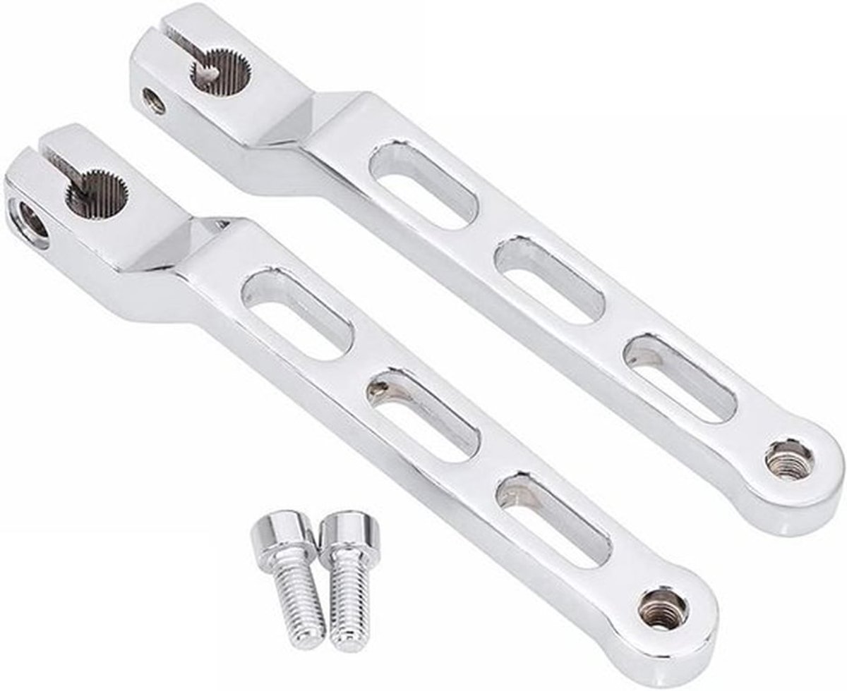 Zwarte chromen motorfietshendel - Softail Tour Glide - Compatibel - Ergonomisch - Verbeterde grip - Geschikt voor Harley Davidson - Zwart chroom model