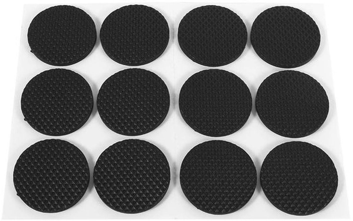 Meubelpads 12 Stuks - Antislip Rubberen Pads - Zelfklevend - Bescherming Houten Vloer - Duurzaam TRP Rubber - Eenvoudig Te Gebruiken