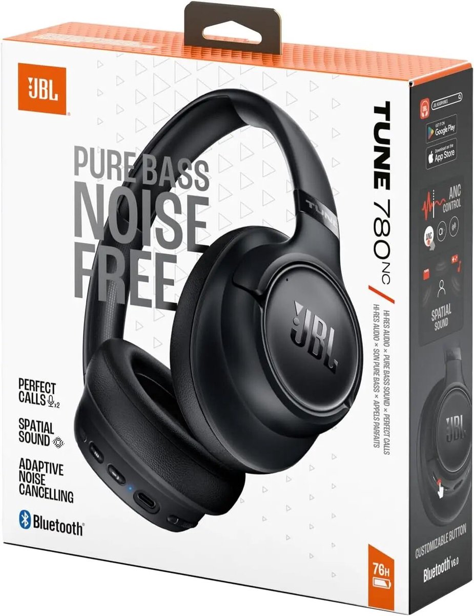 JBL Tune 780NC - Draadloze Noise Cancelling Koptelefoon - Bluetooth - Over-ear - 70 uur batterij - ANC - Zwart — cadeau in Elektronica - foto 7