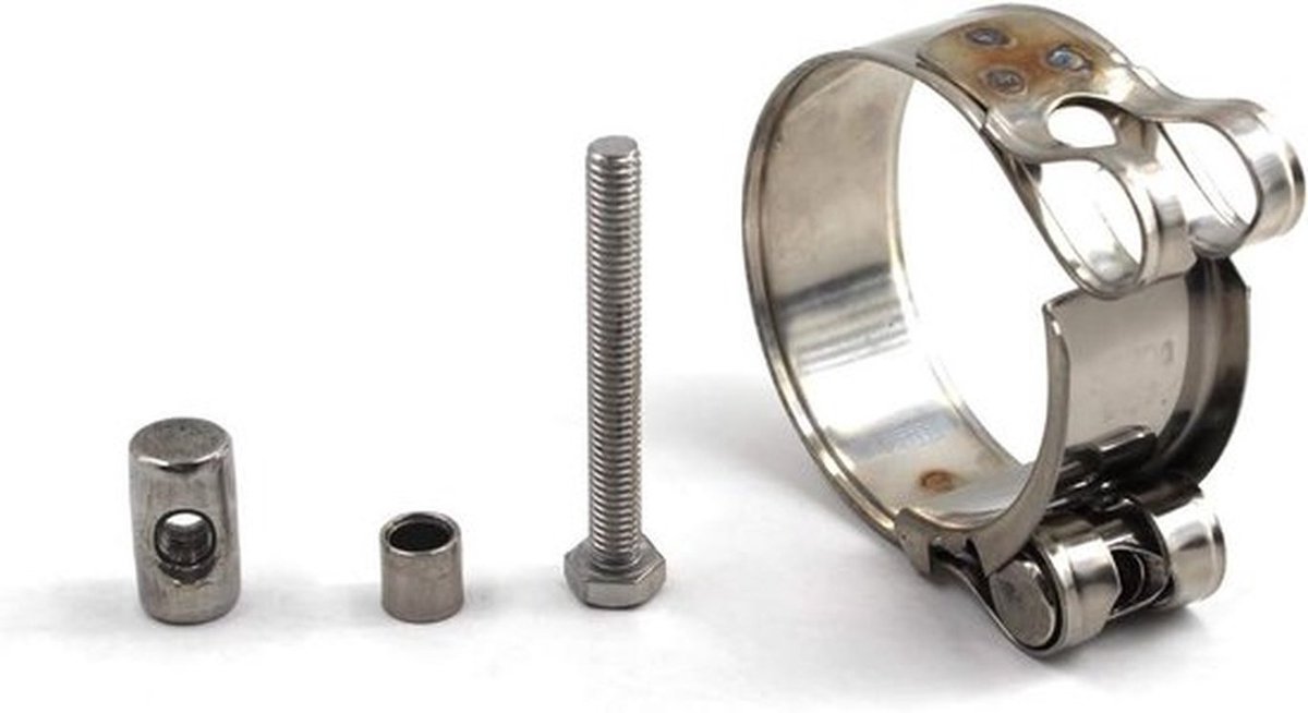 Duurzame 44-47mm T-Bolt Klem van 304 RVS voor Pijpen en Slangen - Set van 2, Perfect voor Industrieel Gebruik en Reparaties