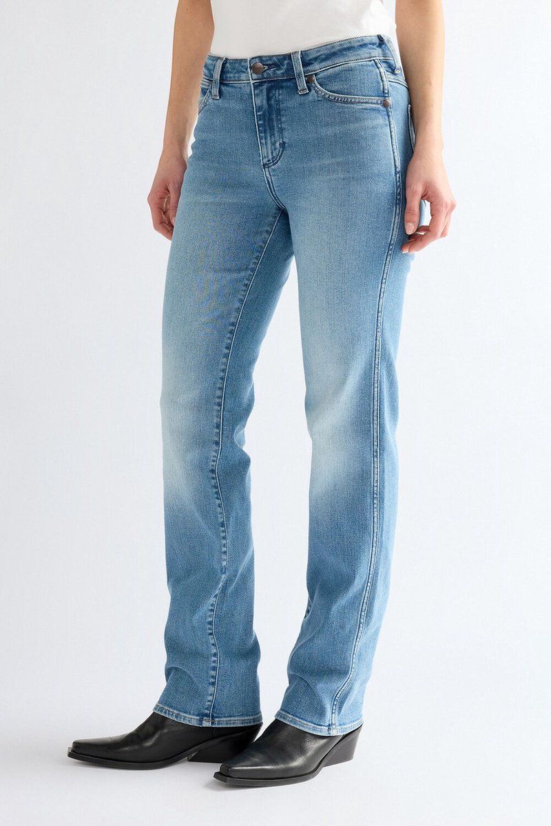 Wrangler STRAIGHT Dames Straight Fit Jeans W29 X L32 Blauw