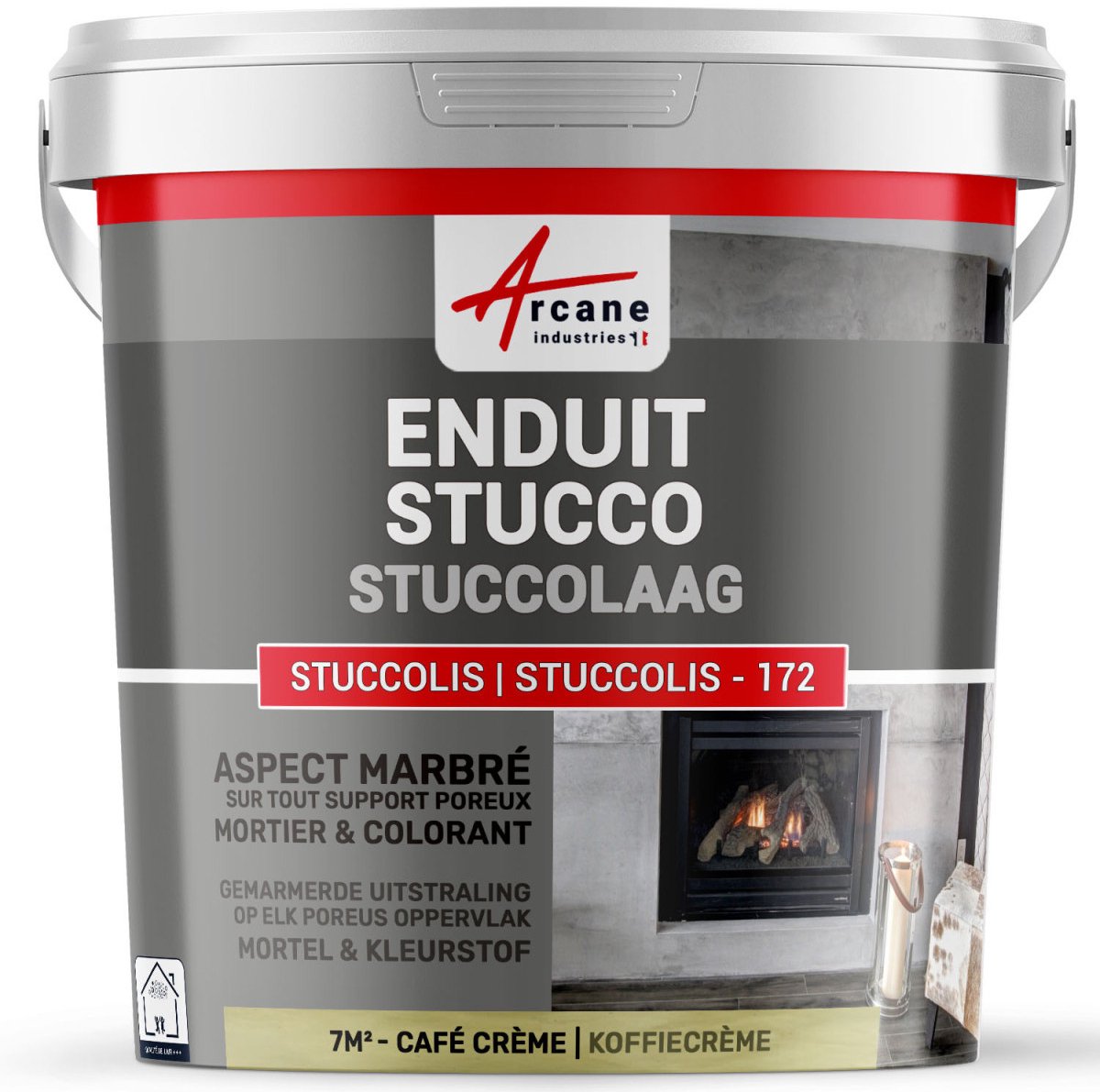 Stucco verf, STUCCOLIS - 172 PLEISTER met mortel en kleurstof