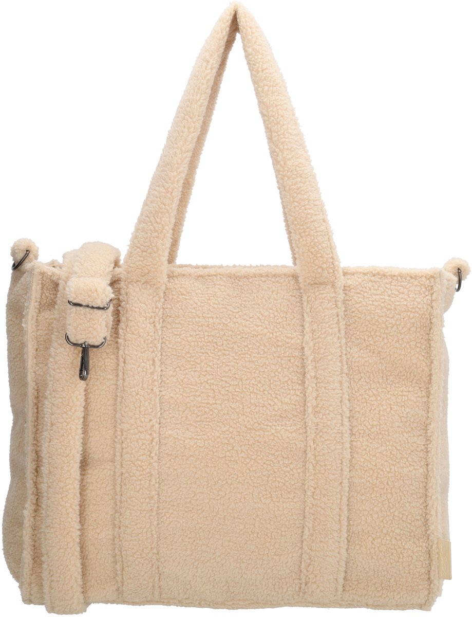Beagles Lugo Shopper - Teddy Tas - 15,6 inch Laptopvak - Schoudertas - Handtas - Dames Tas - Laptoptas - Werk - School - Tote Bag - Dames Tas - Crème