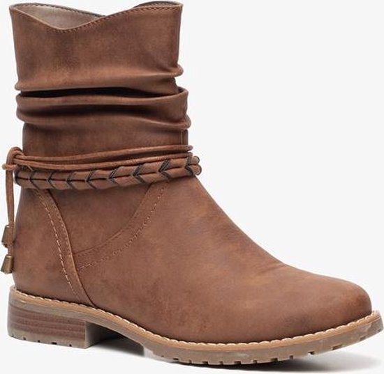 Blue Box dames enkellaarsjes - Cognac - Maat 39 | bol.com