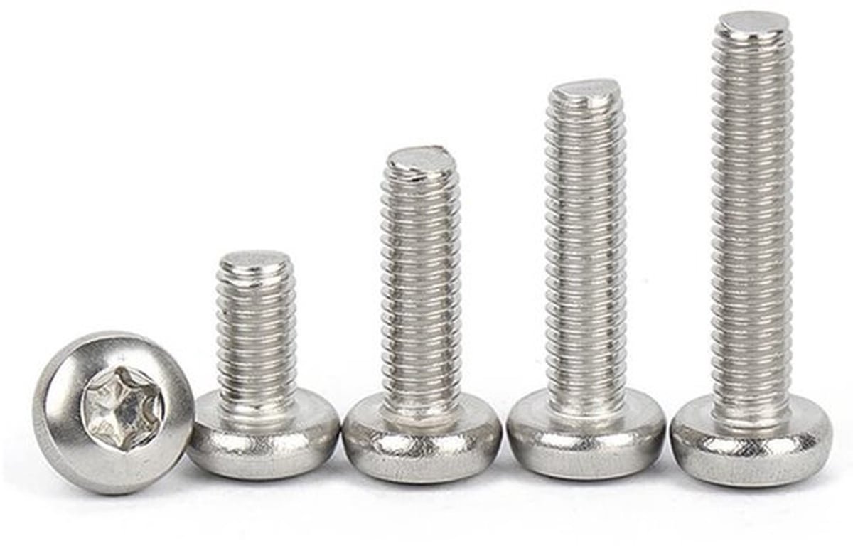Torx-schroeven 25 stuks - M5 x 12 mm - Pan Head - Roestvrij Staal - Knopkop - Zeskantige Aandrijving - Machineschroeven