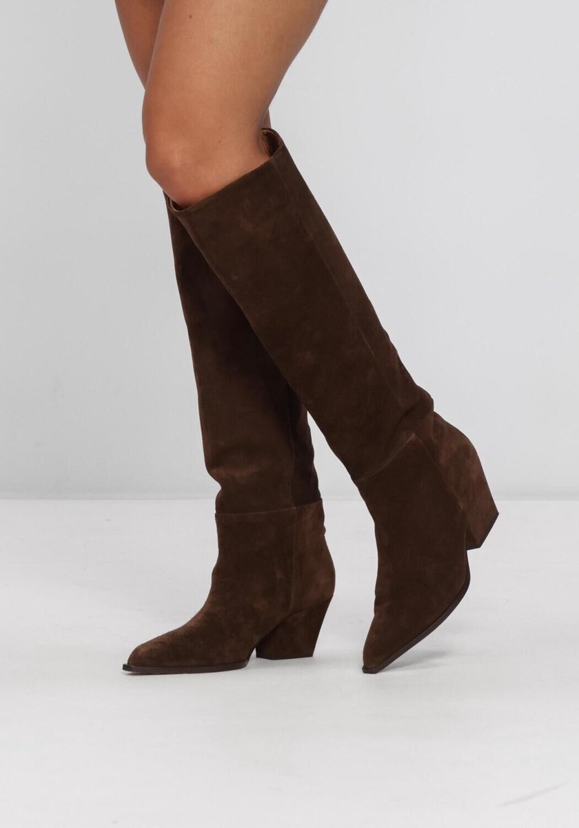 Notre-V 8990 Laarzen - Suède - Dames - Bruin - Maat 41