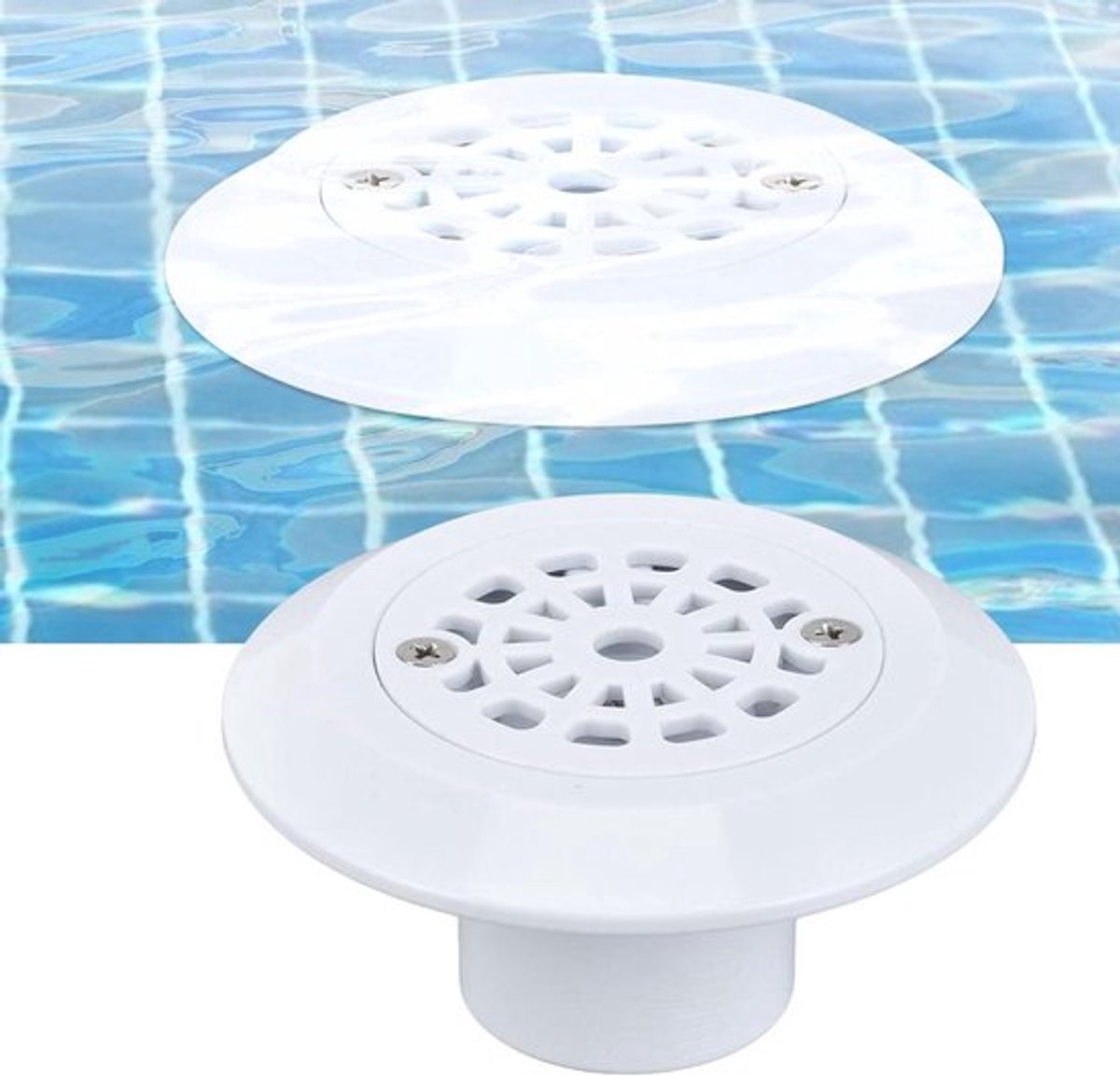 Zwembad Hoofdafvoer - Plastic - Witte Water Inlaat Voor Zwembaden - Geschikt voor Zwembad Wateruitlaat - Allecta Hoofd Afvoer Vloer Afvoer