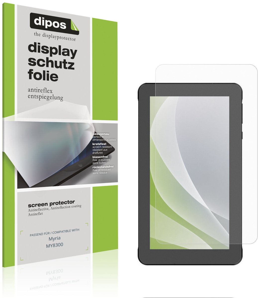 dipos – 2x Matte Beschermfolie geschikt voor Myria MY8300 | Krasbestendige & antireflecterende Screenprotector Ultra-Thin