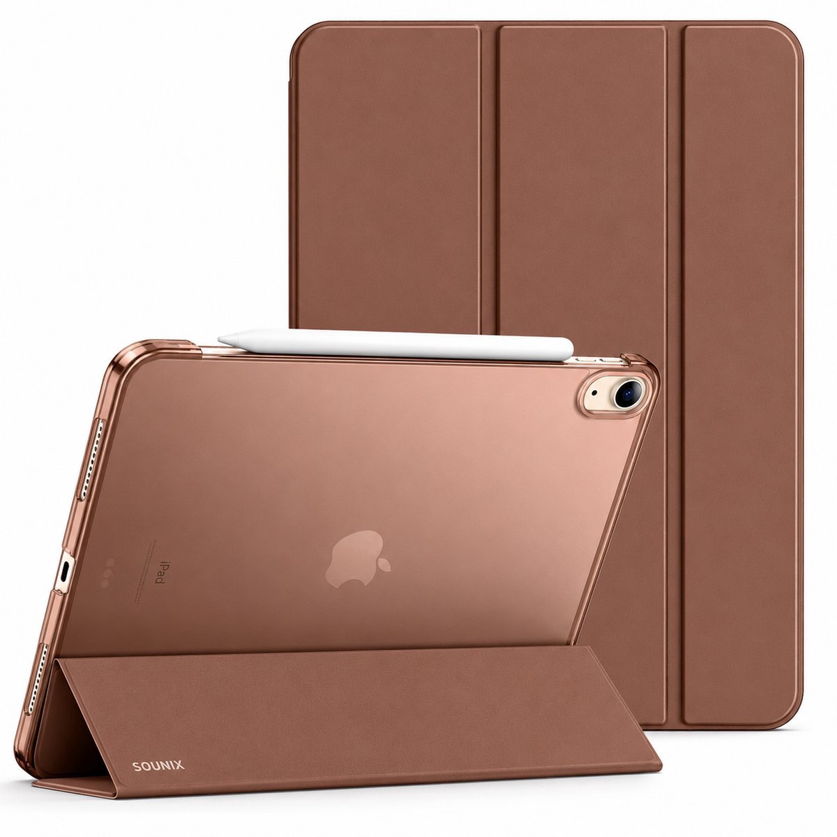 Sounix Tablet Hoes Geschikt voor Apple iPad 11 (2025) A16/iPad 10.9 Inch 10e generatie (2022) - Hoesje - Bruin