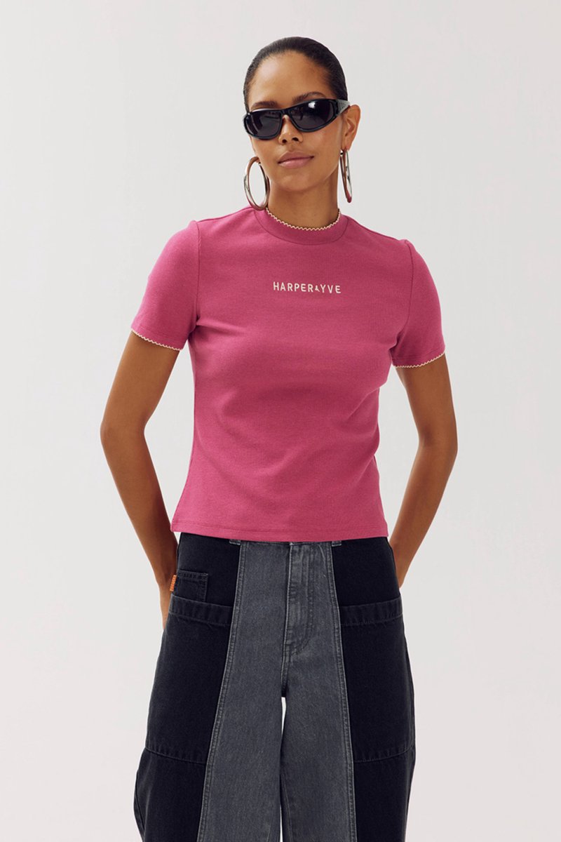 Harper & Yve T-shirt Cammy Ss Aw6p400 634 Violet Quartz Dames Maat - XL