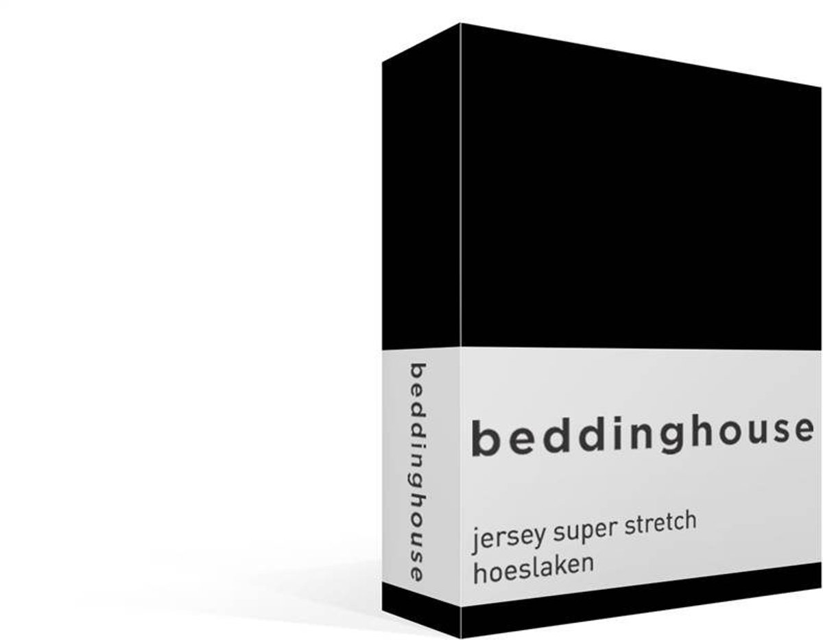 Beddinghouse jersey super stretch hoeslaken - 160x200/220 cm - Lits-jumeaux - Black