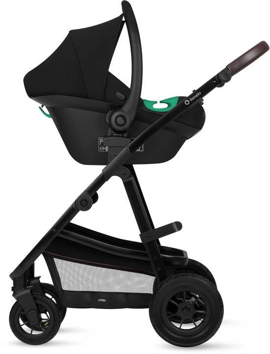 Lionelo Amber Kinderwagen 3 in 1 - Reiswieg + Wandelwagen + Astrid i-Size Autostoel met ADAC - 0-22 kg - Grote Luchtbanden - Volledige Vering - Omkeerbare Zitting - XXL Zonnekap UPF50+ - Verstelbare Duwstang - Accessoireset van LIONELO — afbeelding 3