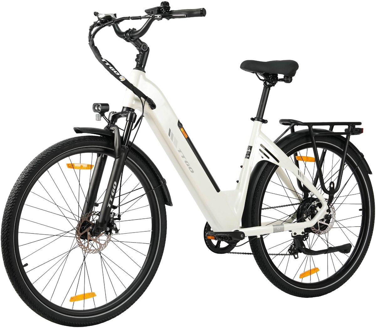 TTGO C3SE E-bike - 25 km/u - 28inch - 80km actieradius - 250W motor - 36V18Ah accu - 52NM - wit