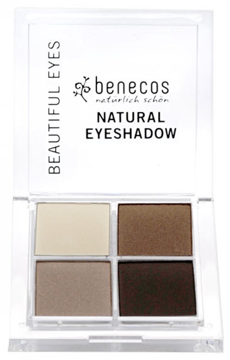 Benecos Vegan Oogschaduw Quattro - Coffee and Cream