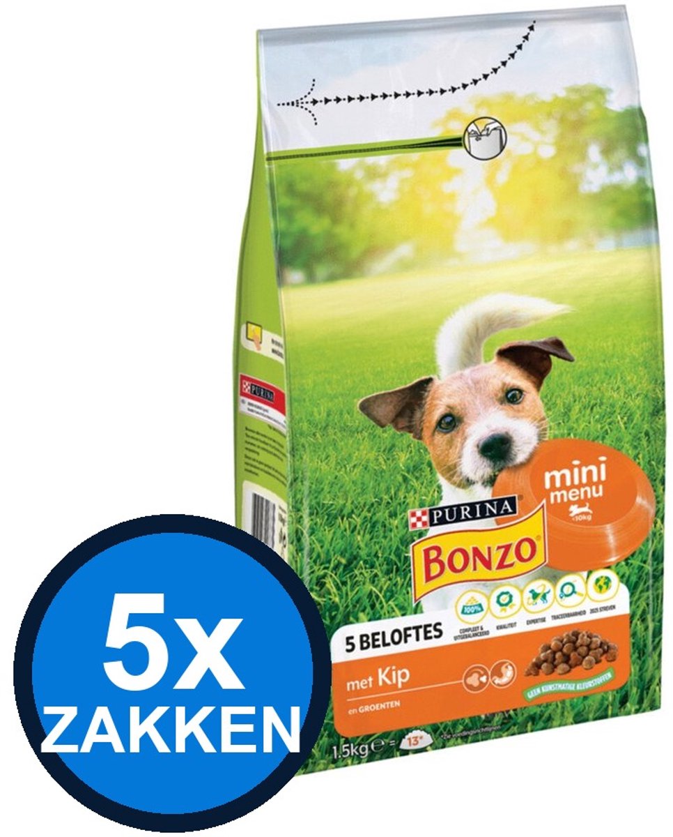 Bonzo Bonzo - Mini Menu Kip - Hondenvoer Droogvoer - 1.5 kg